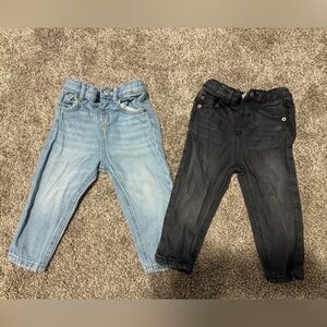 Zara toddler jeans black and light blue